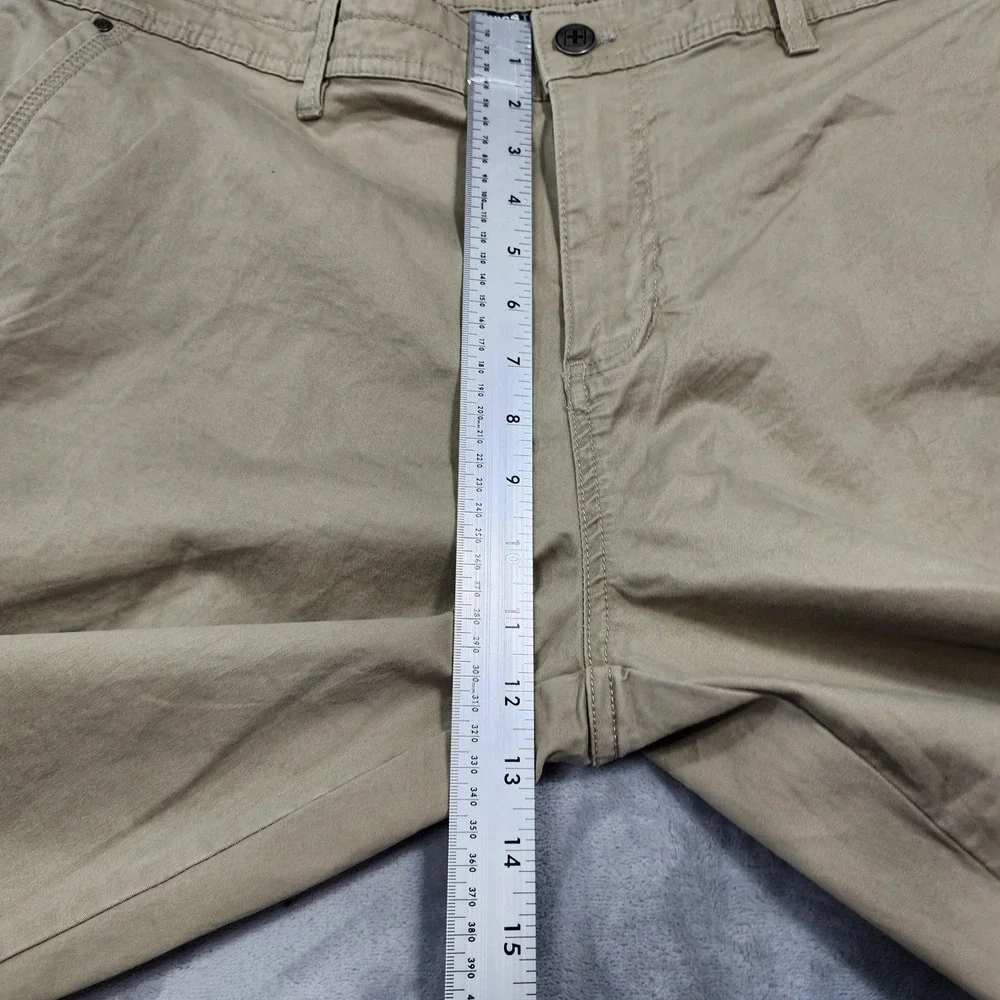 Swiss Tech Pants Mens 42x32 Beige‎ Regular Fit Straight Canvas Khaki Stretch